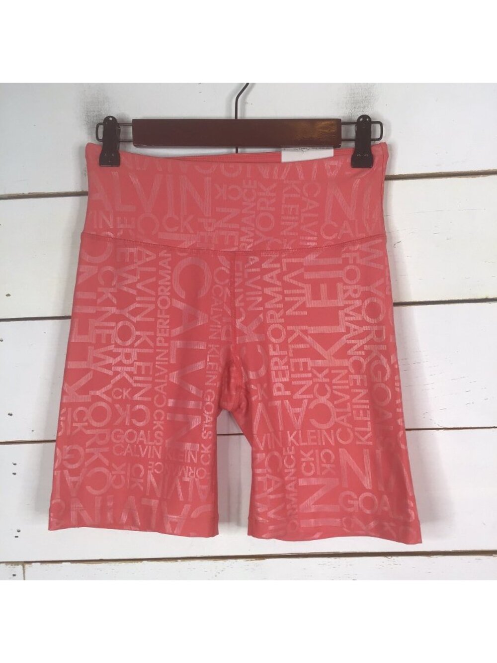 New Calvin Klein Bike Shorts Logo Activewear Radiance Women's XS